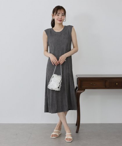 【SALE】フレンチスリーブプリーツワンピース