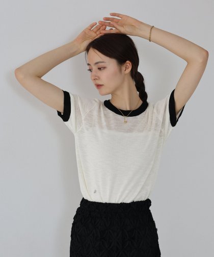 【SALE】ロゴ配色シアーニット【ネコポス】