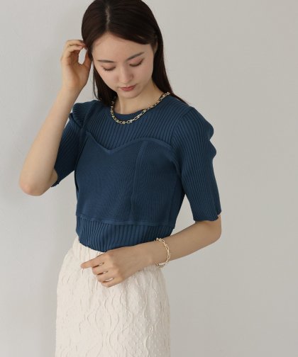 【TIME SALE】ビスチェデザインニット[J by blue]