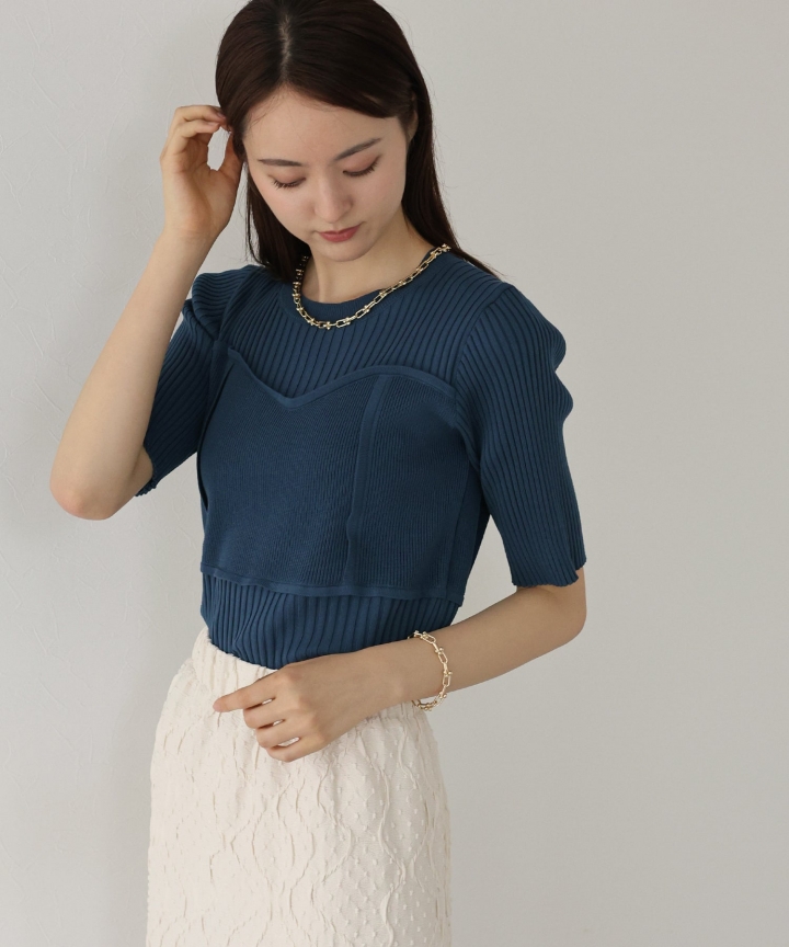 【TIME SALE】ビスチェデザインニット[J by blue]