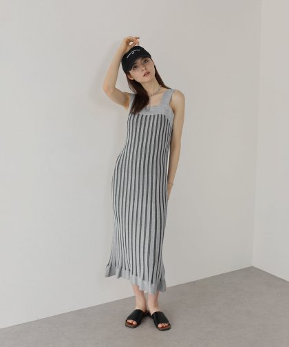 【SALE】ワイドリブマーメイドワンピース [J by blue]