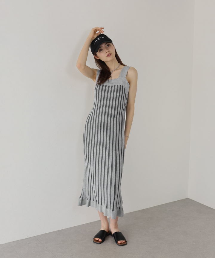 【SALE】ワイドリブマーメイドワンピース [J by blue]