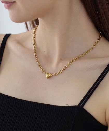 ハートマグネットネックレス　/ サージカルステンレス[ J by blue ]【ネコポス】