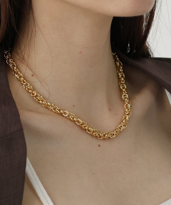 ボリュームチェーンネックレス / サージカルステンレス[J by blue]【ネコポス】