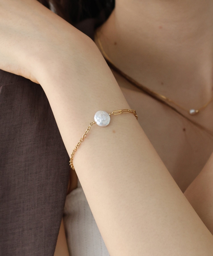 淡水パールチェーンブレス [J by blue]【ネコポス】