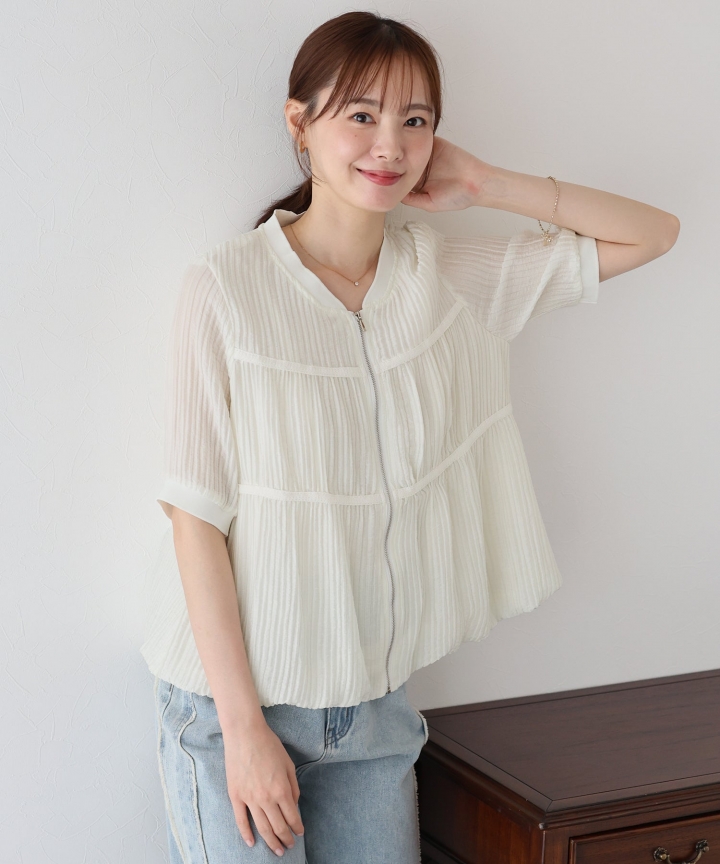【SALE】プリーツブルゾン 【SALE】プリーツブルゾン