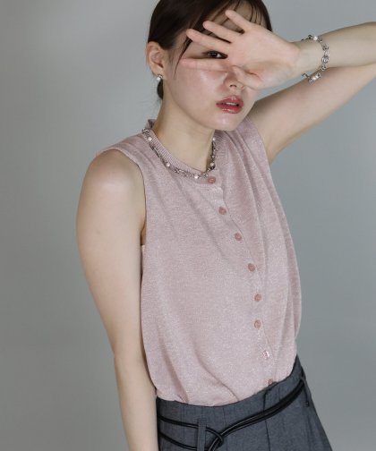 【TIME SALE】ラメニットベスト[J by blue]【ネコポス】