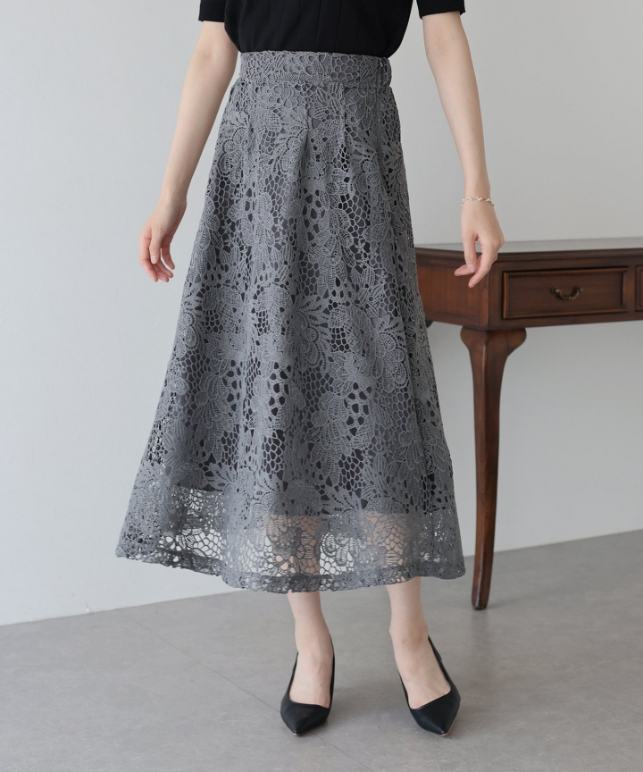 レースフレアスカート