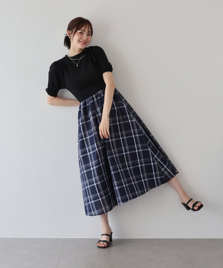 【SALE】チェックドッキングワンピース 【SALE】チェックドッキングワンピース