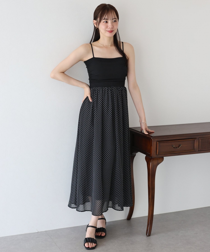 【SALE】カップ付きキャミワンピース