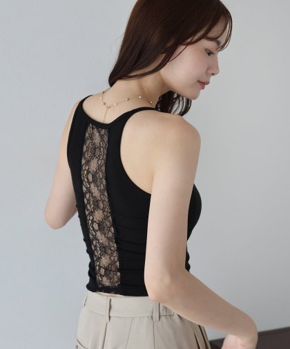 【TIME SALE】バックレースカップ付きキャミソール【ネコポス】 【TIME SALE】バックレースカップ付きキャミソール【ネコポス】