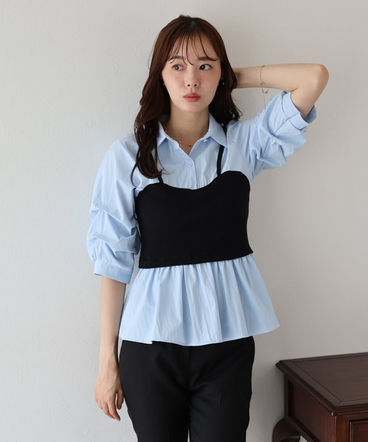 ビスチェレイヤードシャツ【ネコポス】