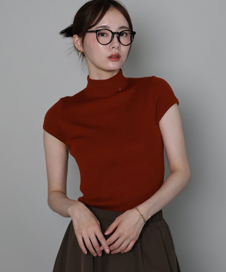 【TIME SALE】ウール混フレンチスリーブニット【ネコポス】[ J by blue ]