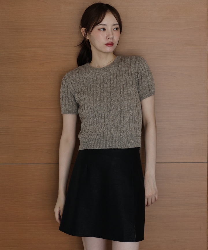 【TIME SALE】カシミヤ混ケーブルニット[ J by blue ]