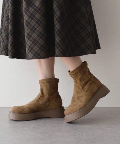 スウェードソックスブーツ