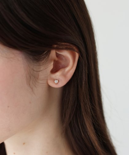 ハートジルコニアピアス / サージカルステンレス【ネコポス】