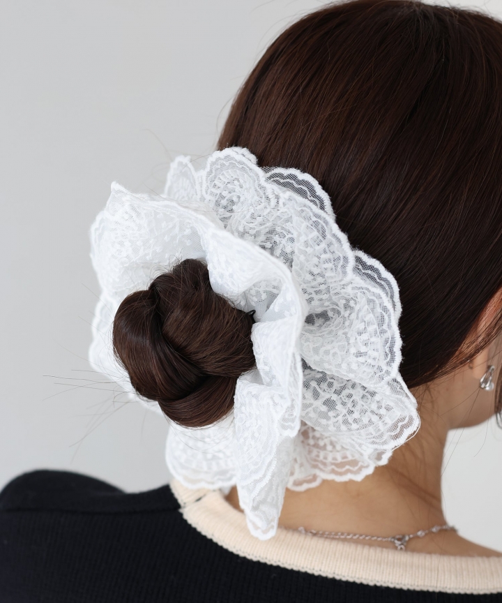 ボリュームレースシュシュ【ネコポス】