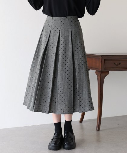 ハートドットフロッキーツイードスカート ハートドットフロッキーツイードスカート
