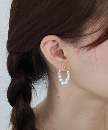 パールフープピアス / ニッケルフリー【ネコポス】