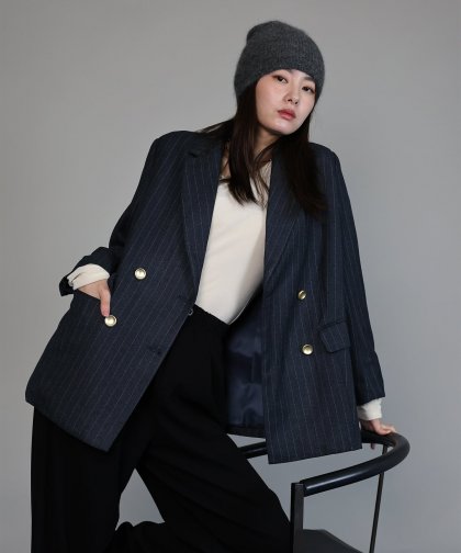 【TIME SALE】ピンストライプテーラードジャケット 【TIME SALE】ピンストライプテーラードジャケット