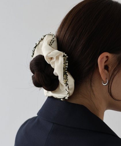 ツイードサテンシュシュ【ネコポス】 ツイードサテンシュシュ【ネコポス】