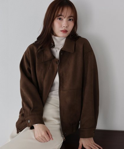 スウェードZIPブルゾン スウェードZIPブルゾン