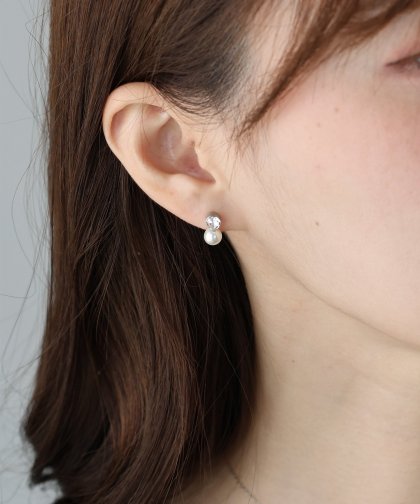 ビジューパールピアス / サージカルステンレス【ネコポス】