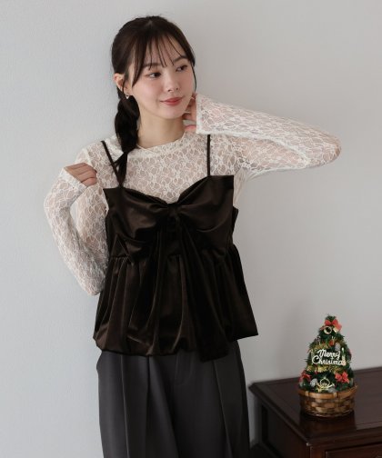 ベロアリボンバルーンビスチェ