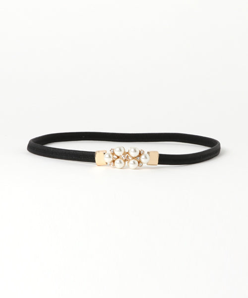 パールビジュ細ゴムベルト パーティーベルト【ネコポス】