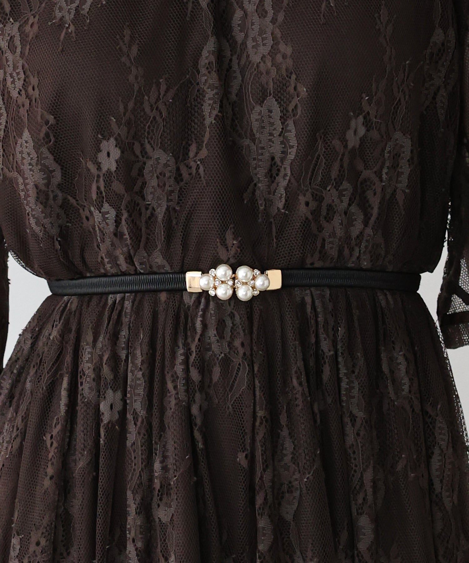 パールビジュ細ゴムベルト パーティーベルト【ネコポス】