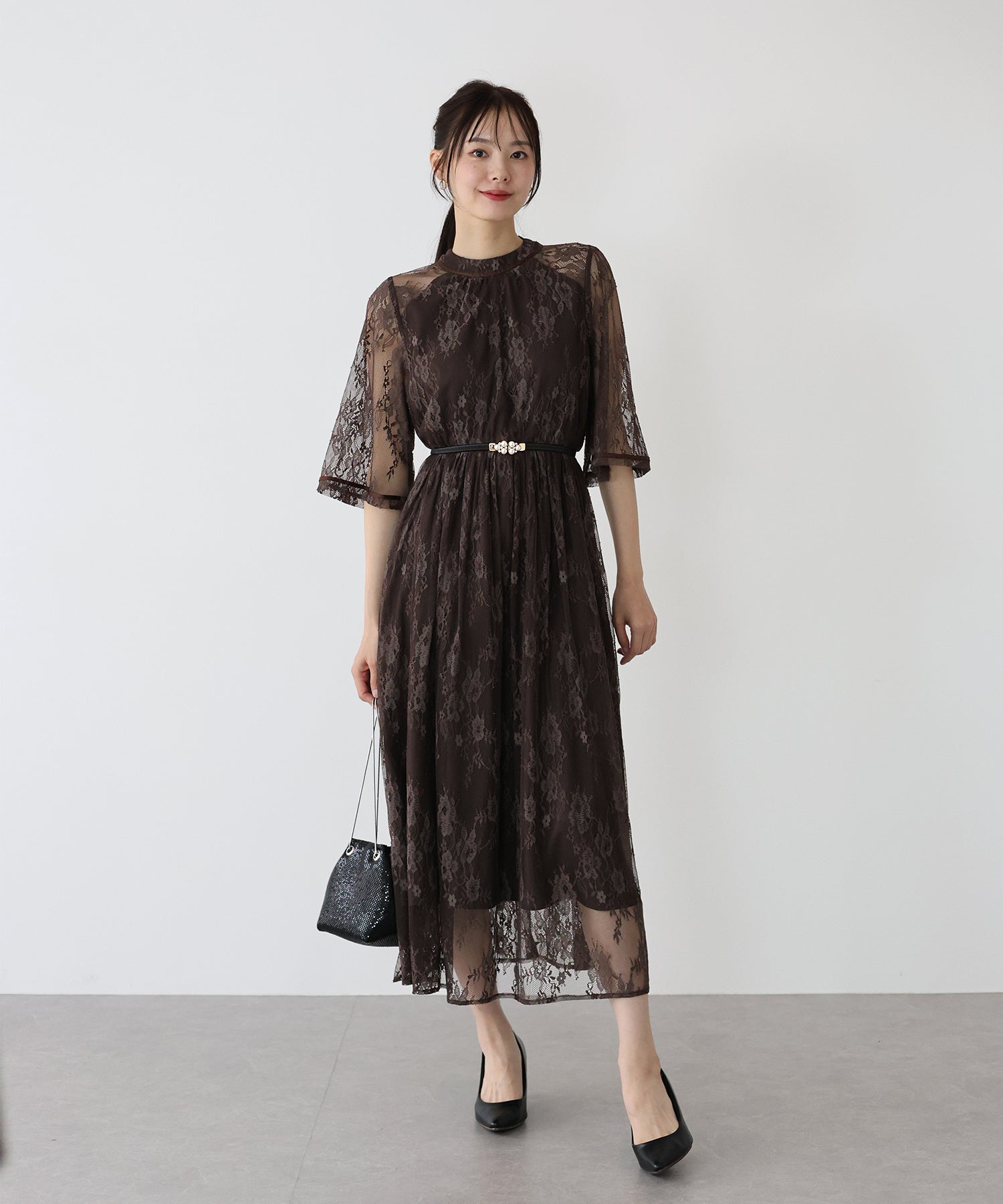 パールビジュ細ゴムベルト パーティーベルト【ネコポス】