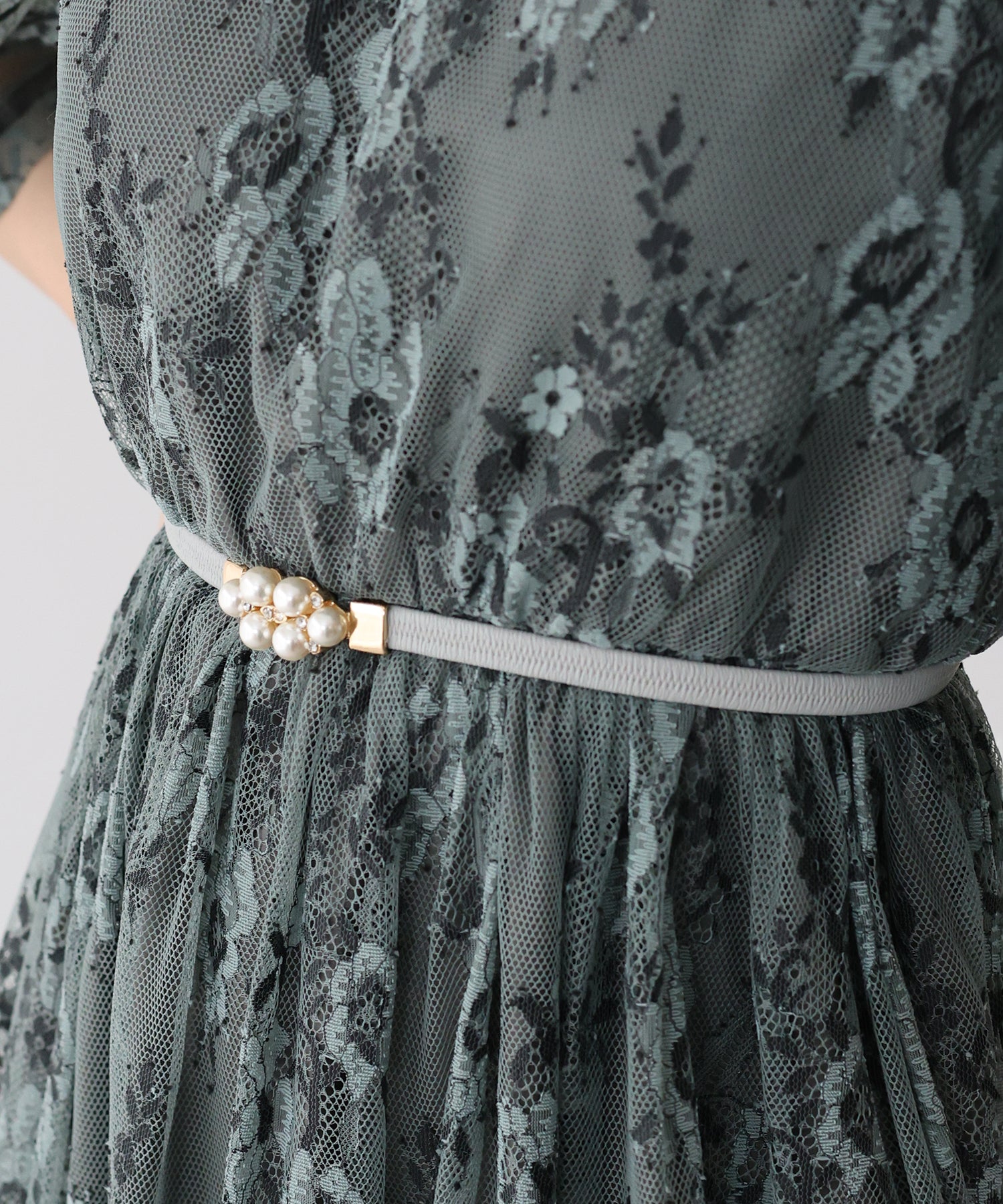 パールビジュ細ゴムベルト パーティーベルト【ネコポス】