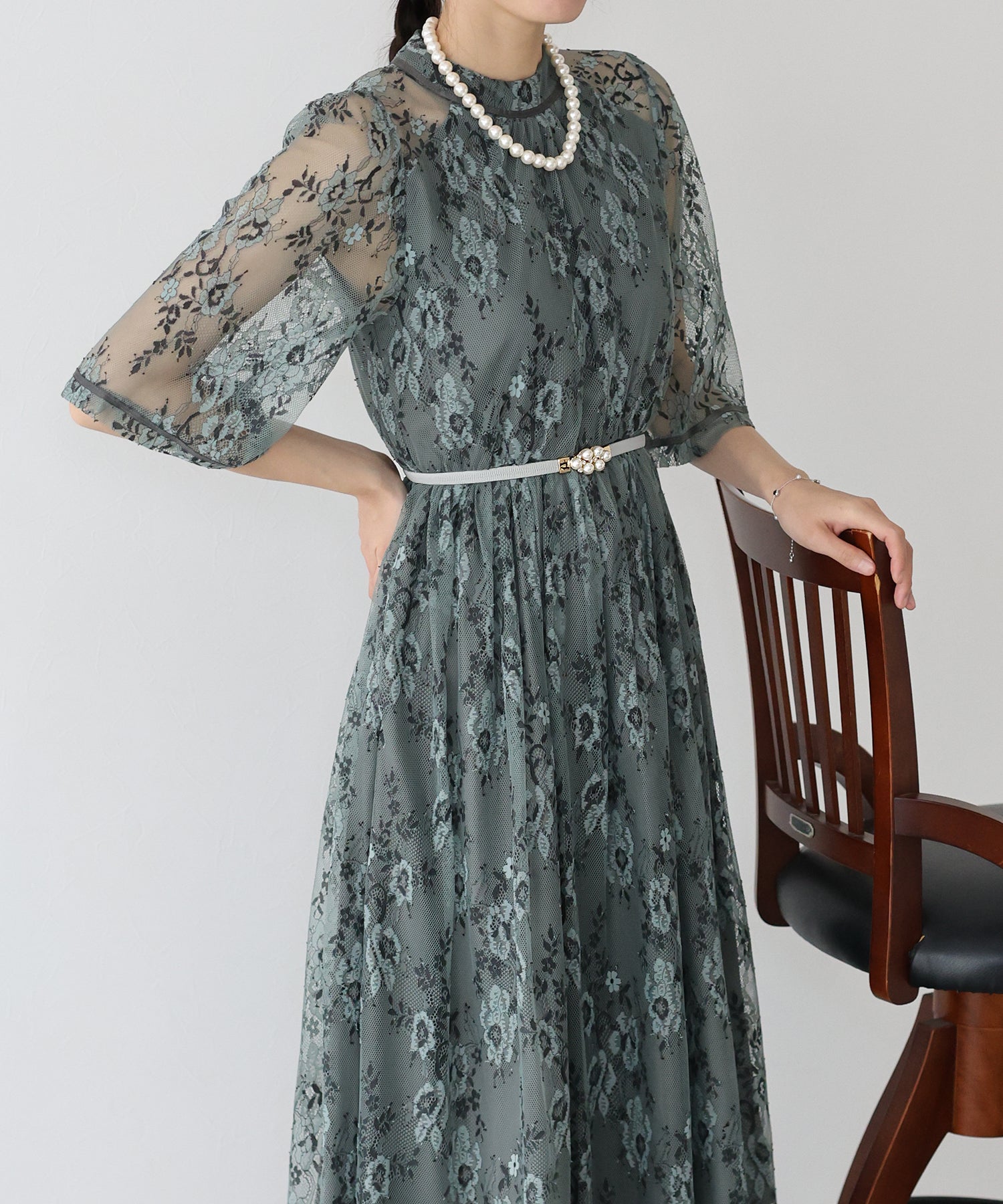 パールビジュ細ゴムベルト パーティーベルト【ネコポス】