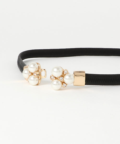 パールビジュ細ゴムベルト パーティーベルト【ネコポス】