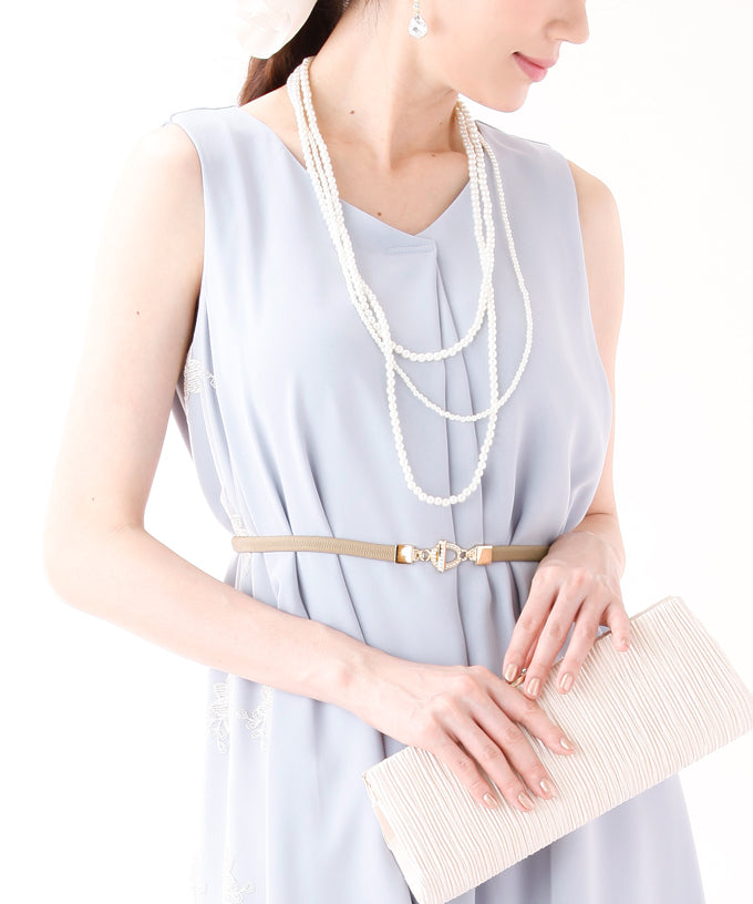 パールリングバックルパーティーゴムベルト【ネコポス】