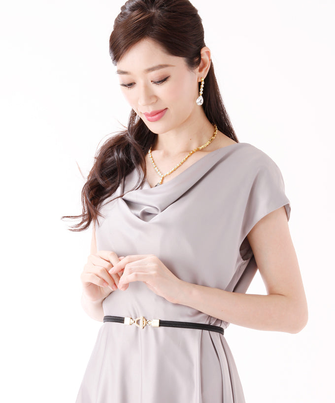 パールリングバックルパーティーゴムベルト【ネコポス】