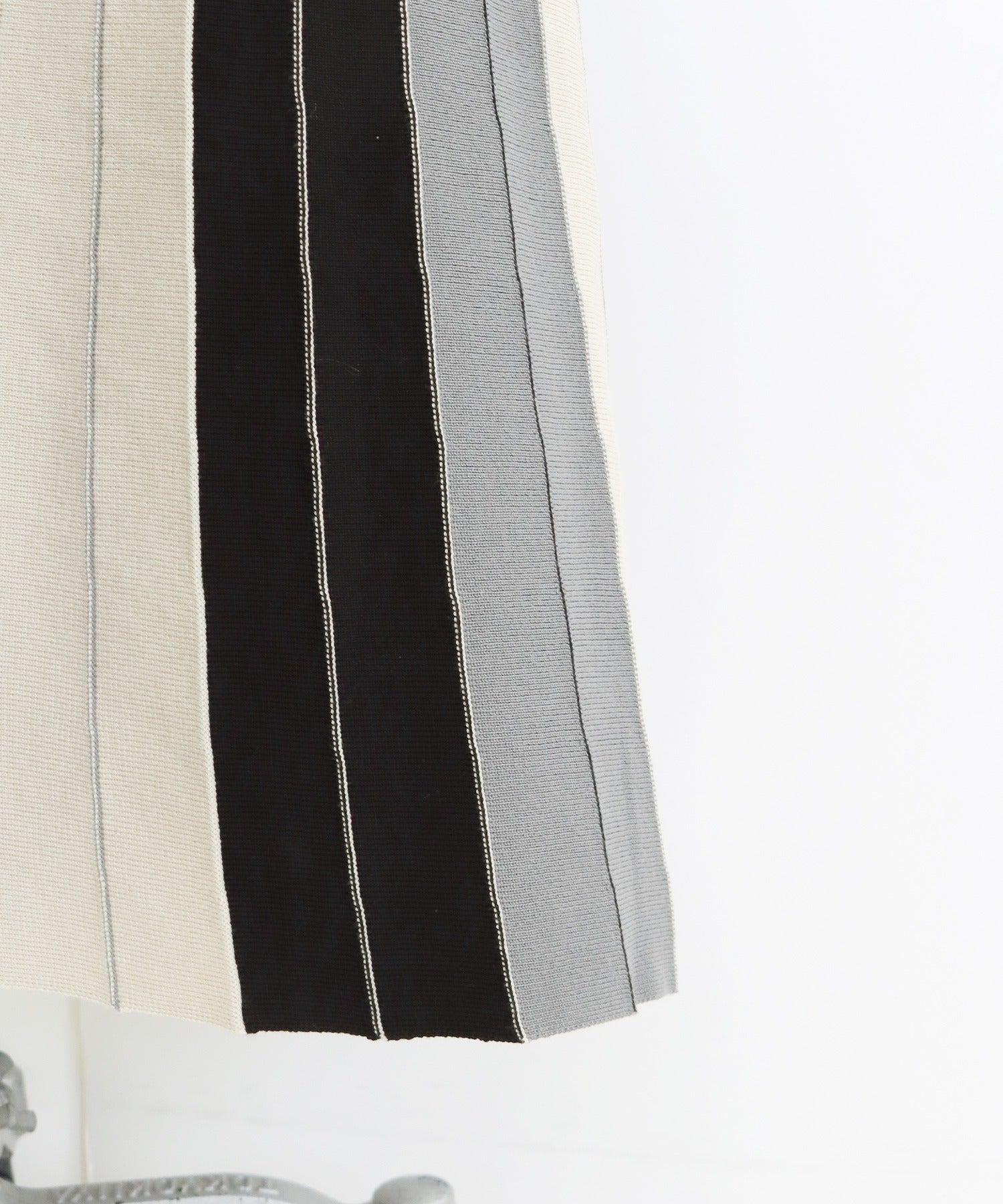 配色ニットスカート