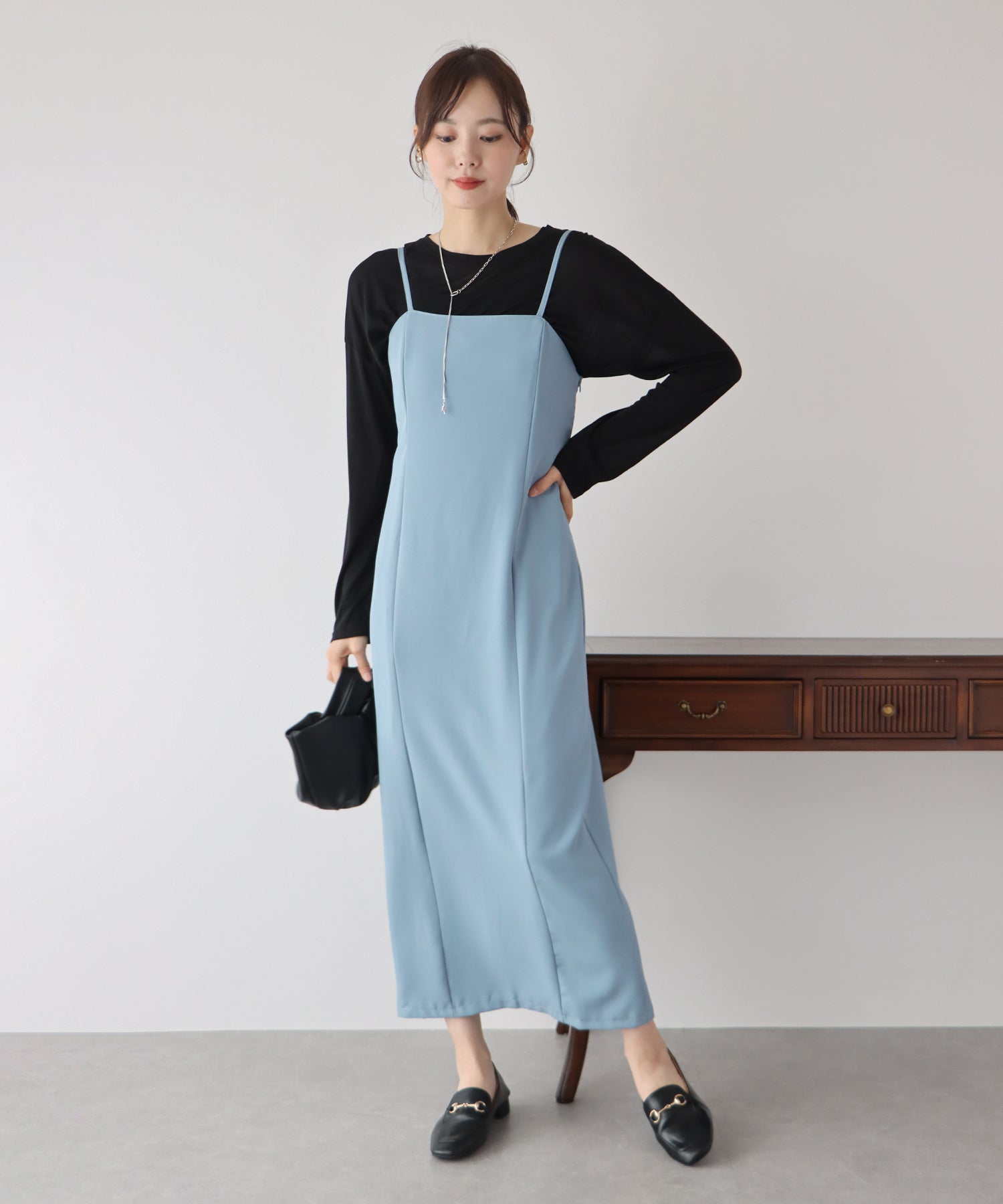 【SALE】Iラインホルターキャミワンピース