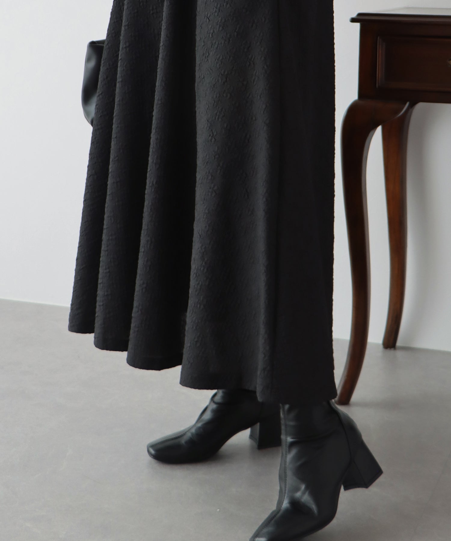 【SALE】ふくれジャガードボリュームフレアスカート