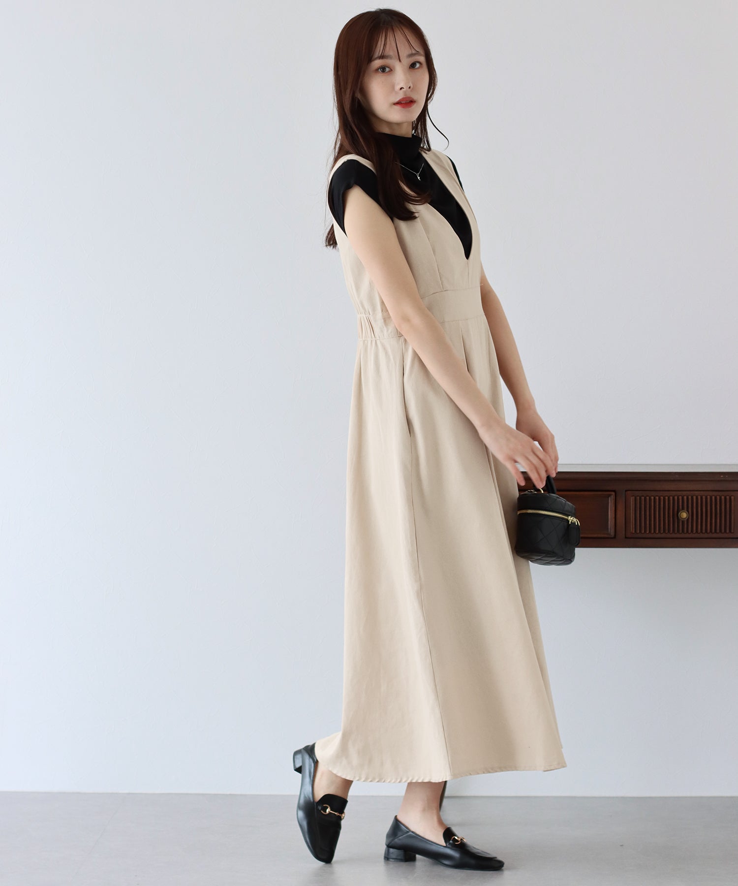 【SALE】ツイード&ツイルフレアジャンスカ