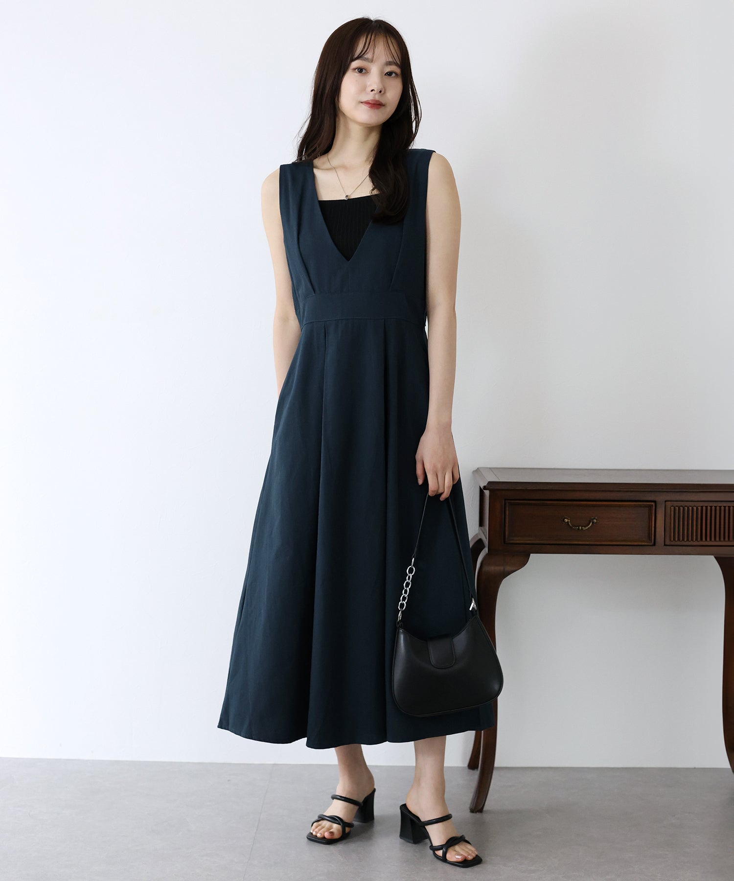 【SALE】ツイード&ツイルフレアジャンスカ