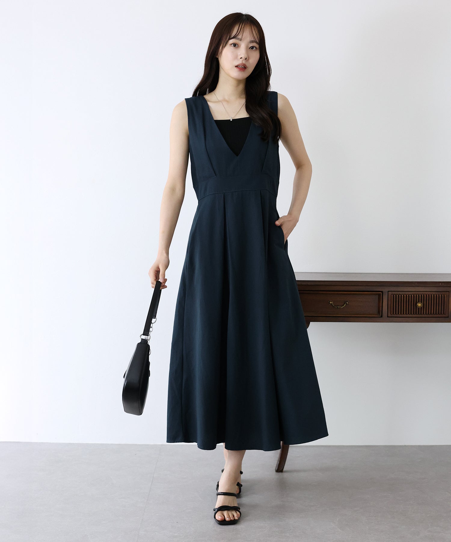 【SALE】ツイード&ツイルフレアジャンスカ