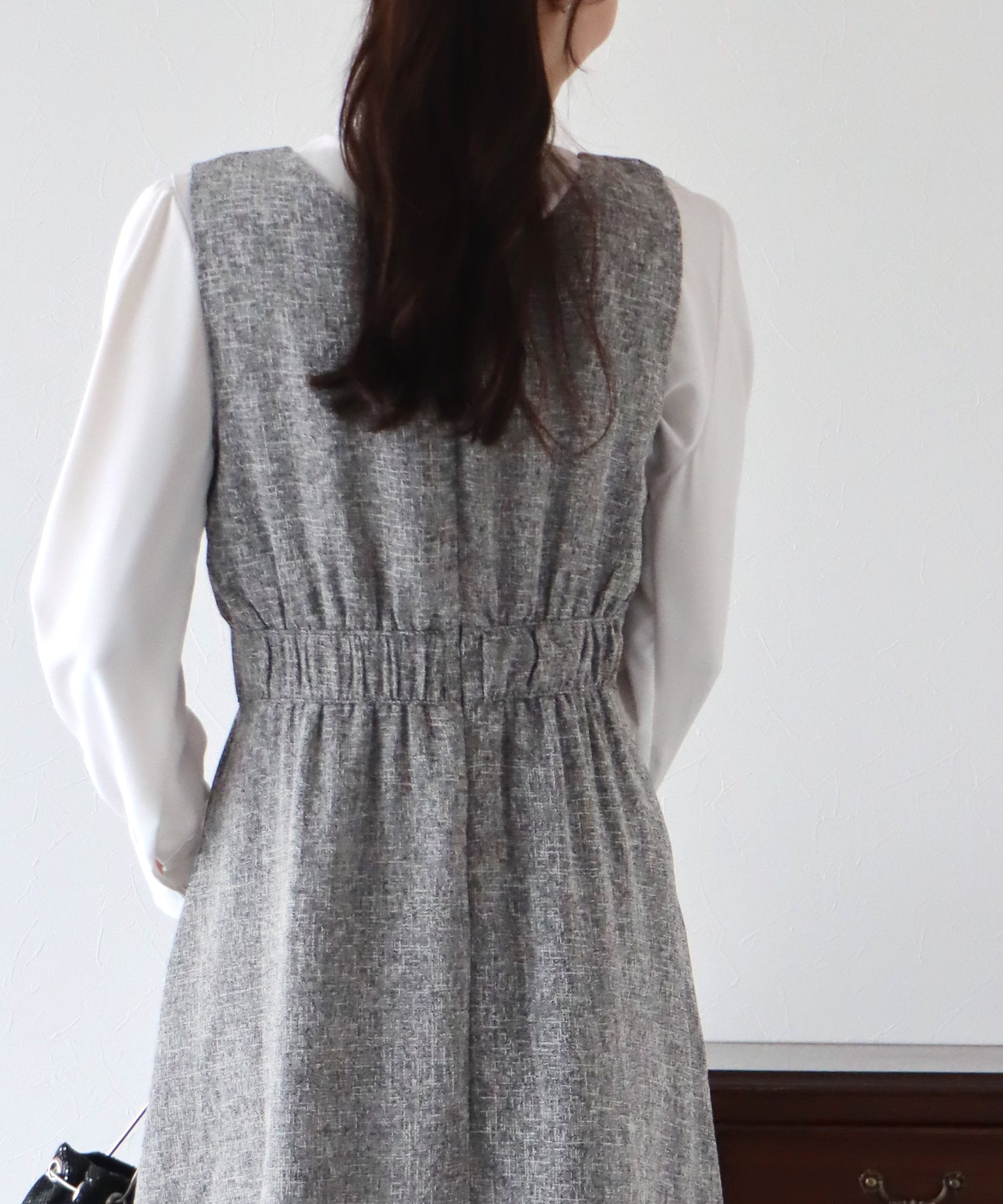 【SALE】ツイード&ツイルフレアジャンスカ