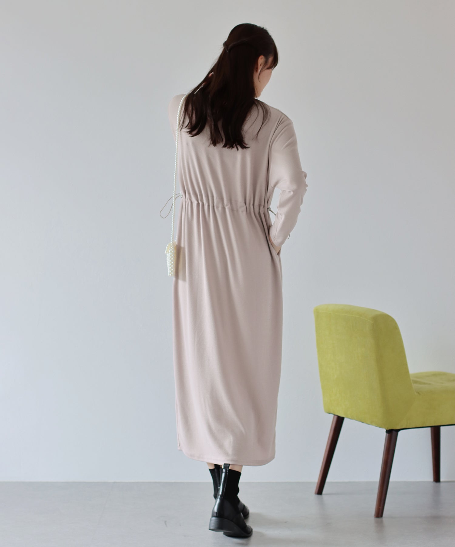 【SALE】ドロスト長袖カットソーワンピース