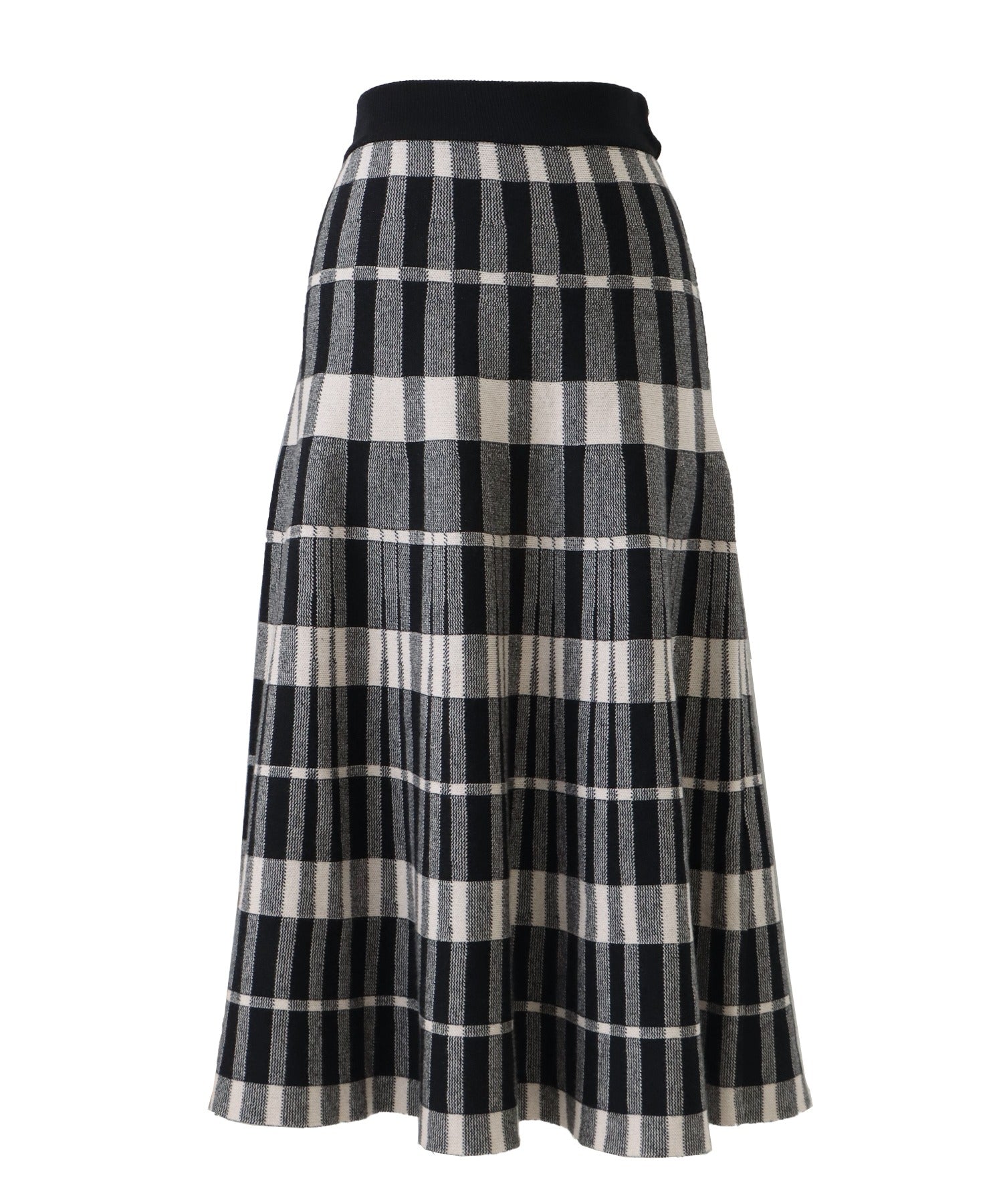 チェック柄ニットスカート