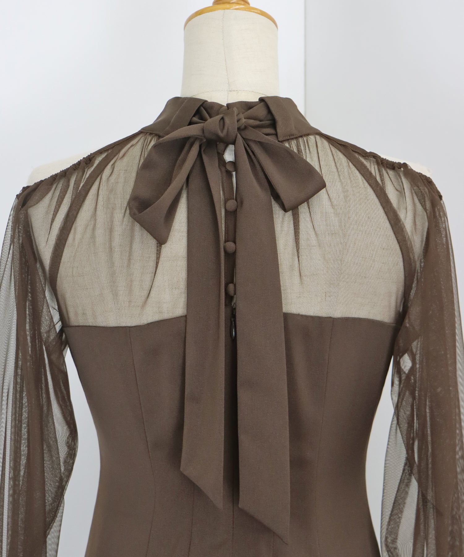 【TIME SALE】カットアウトチュールマーメイドパーティードレス