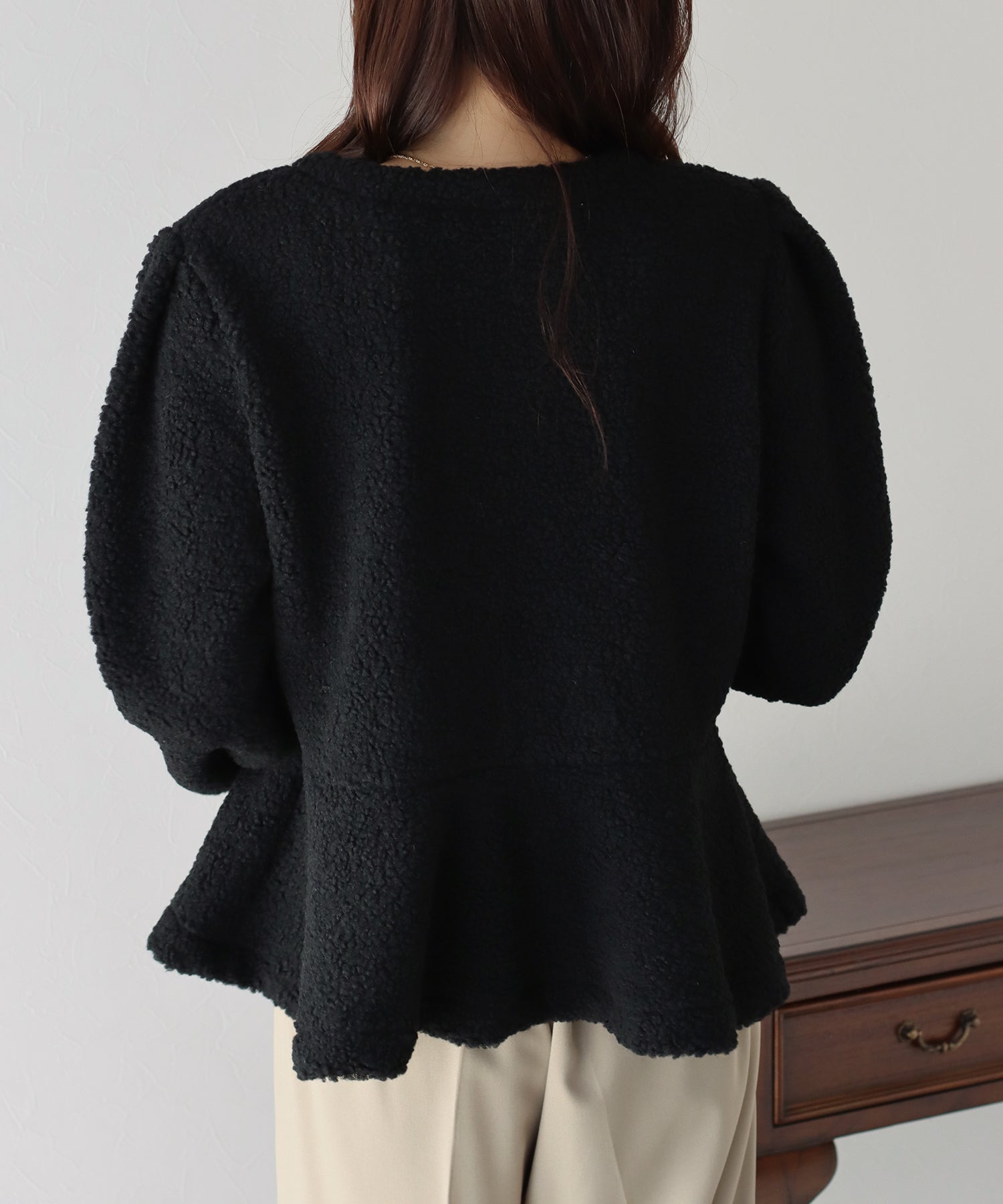 【SALE】もこもこペプラムコート