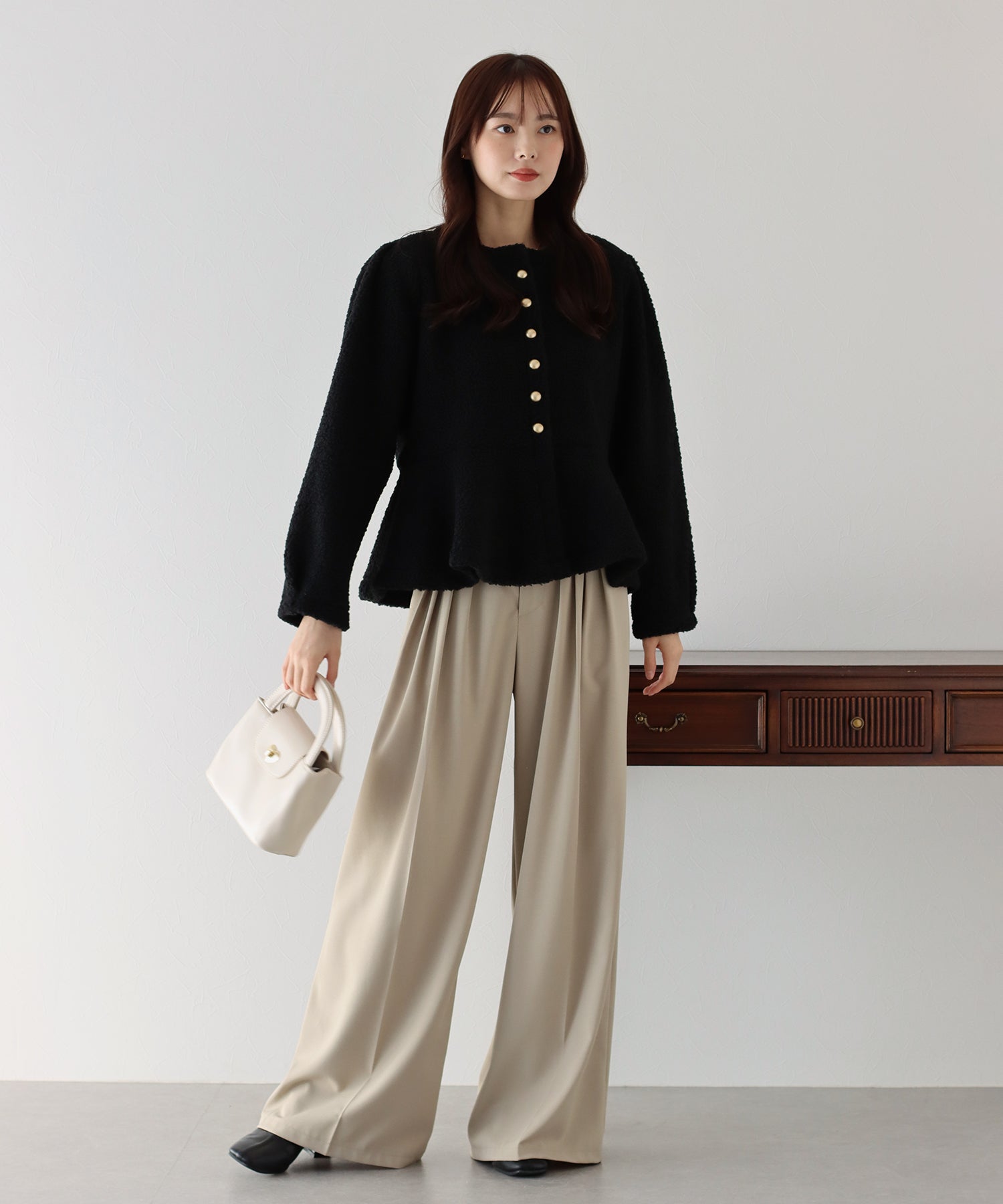 【SALE】もこもこペプラムコート