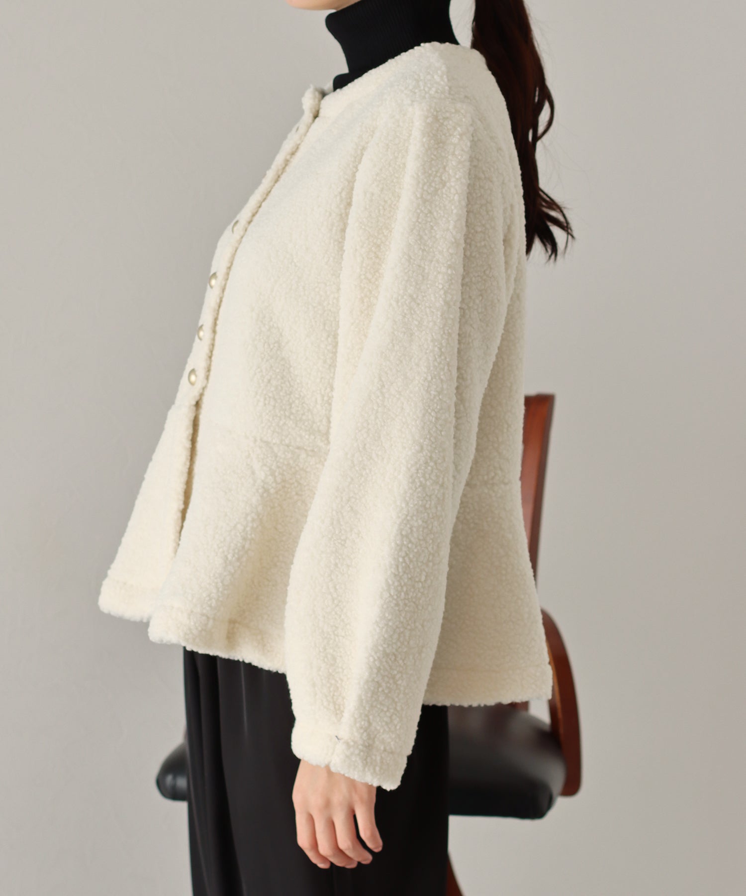 【SALE】もこもこペプラムコート