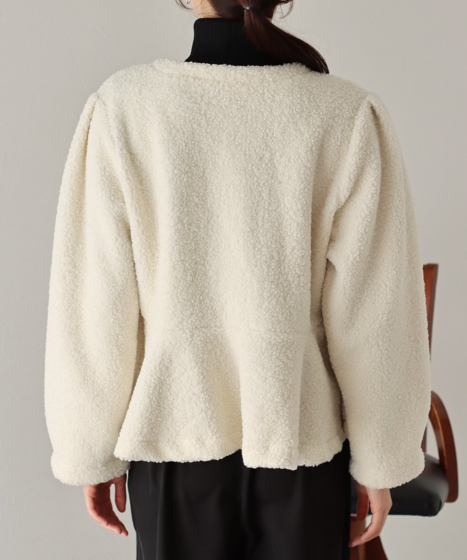 【SALE】もこもこペプラムコート